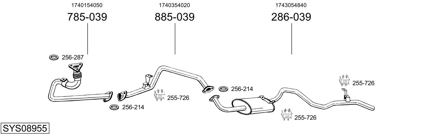 Picture of Exhaust System - BOSAL - SYS08955