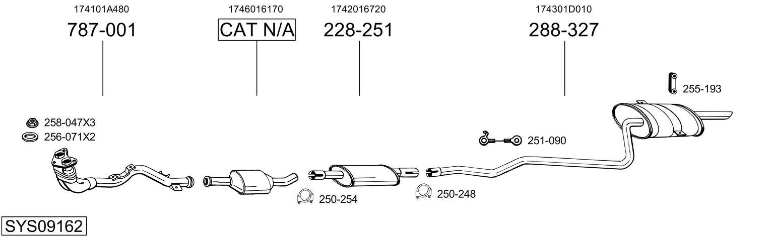 Picture of Exhaust System - BOSAL - SYS09162
