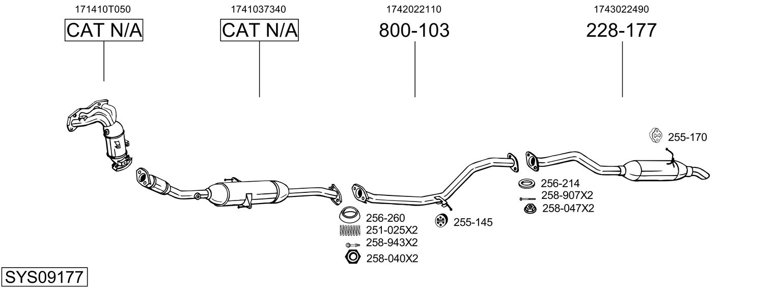 Picture of Exhaust System - BOSAL - SYS09177