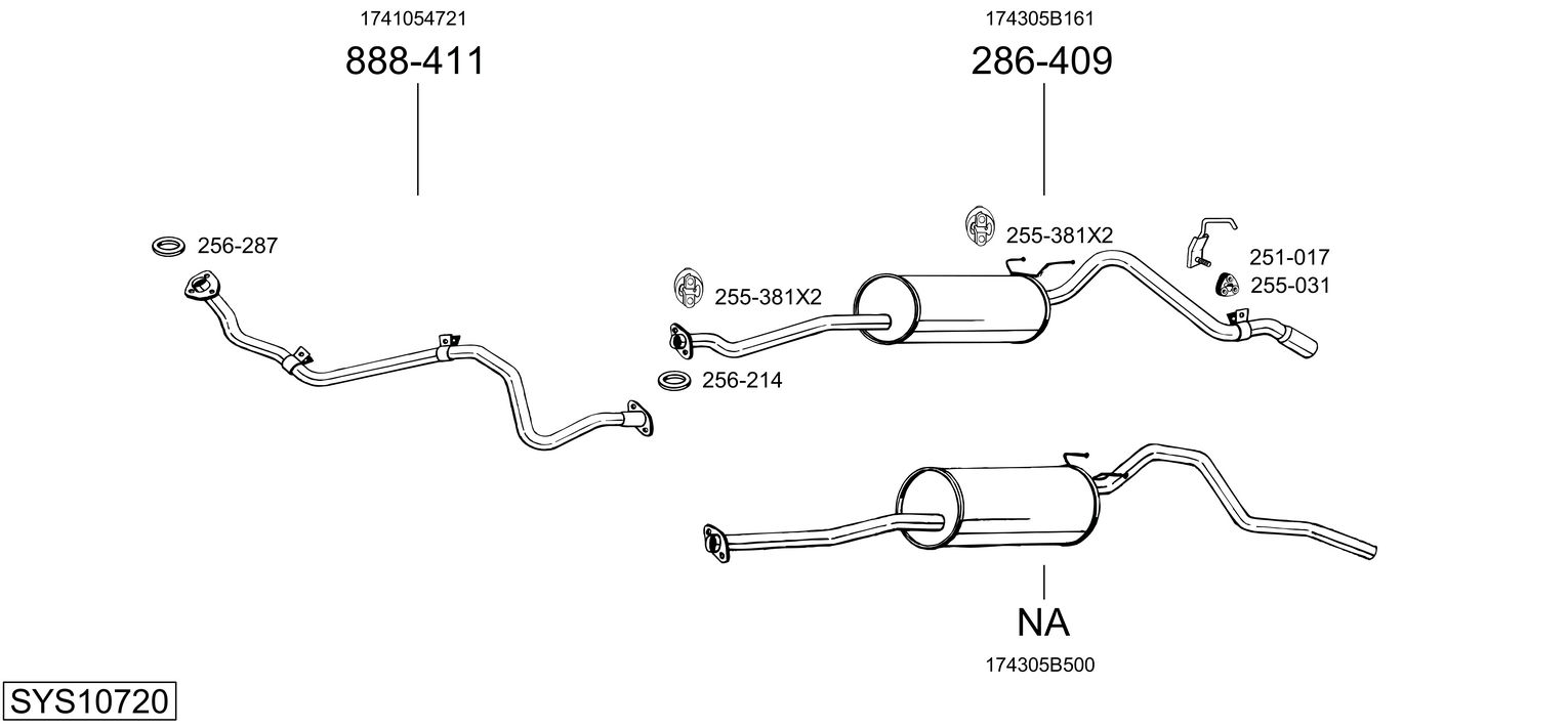 Picture of Exhaust System - BOSAL - SYS10720