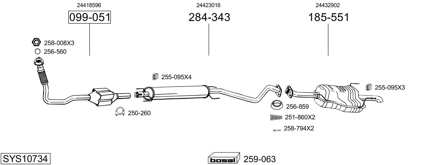 Picture of Exhaust System - BOSAL - SYS10734