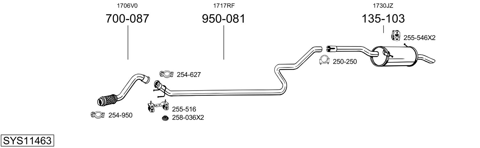 Picture of Exhaust System - BOSAL - SYS11463