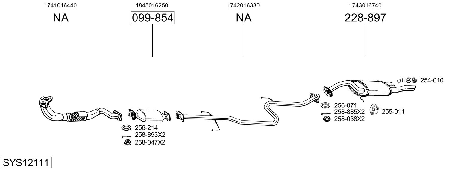 Picture of Exhaust System - BOSAL - SYS12111