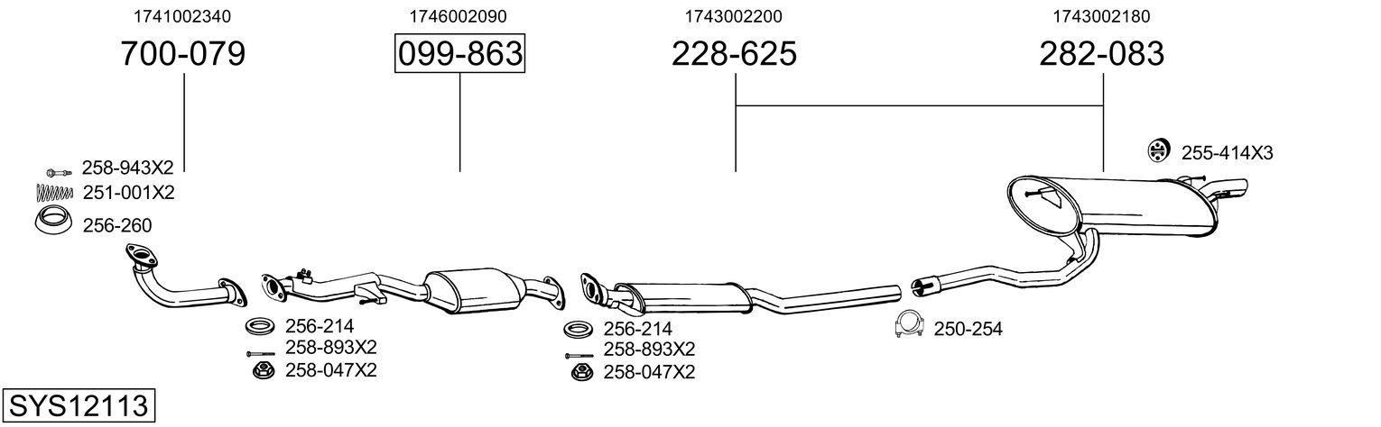 Picture of Exhaust System - BOSAL - SYS12113
