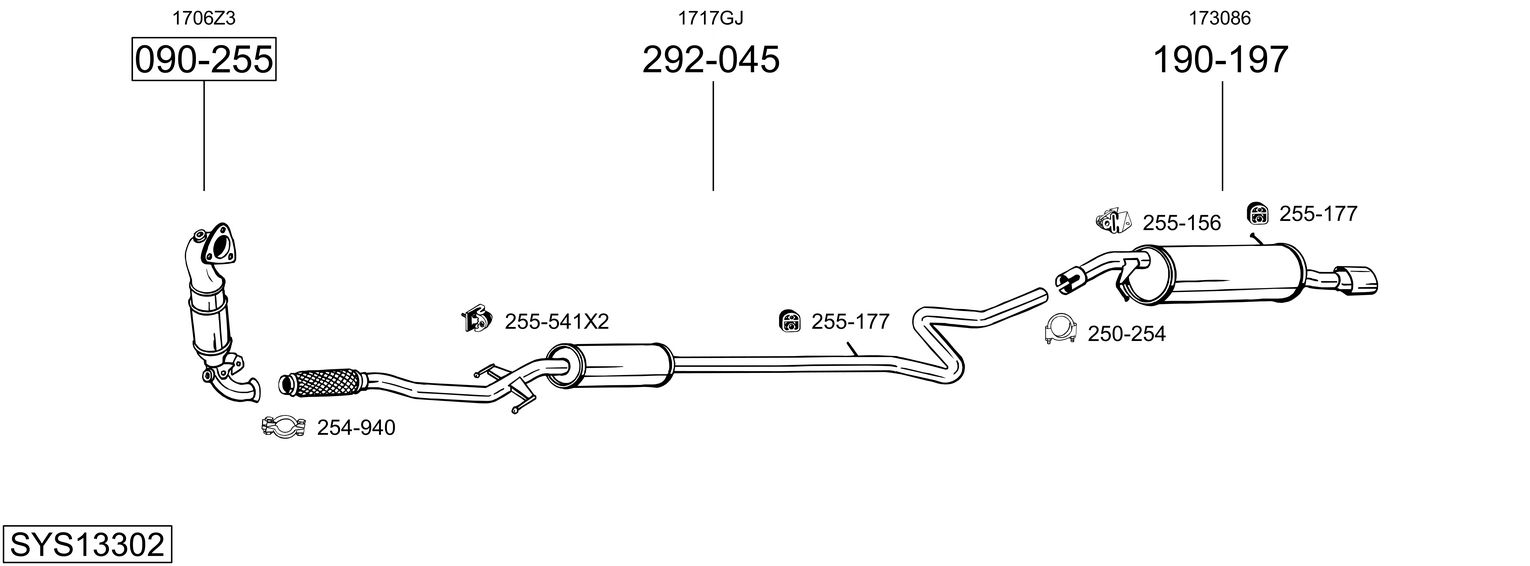 Picture of Exhaust System - BOSAL - SYS13302