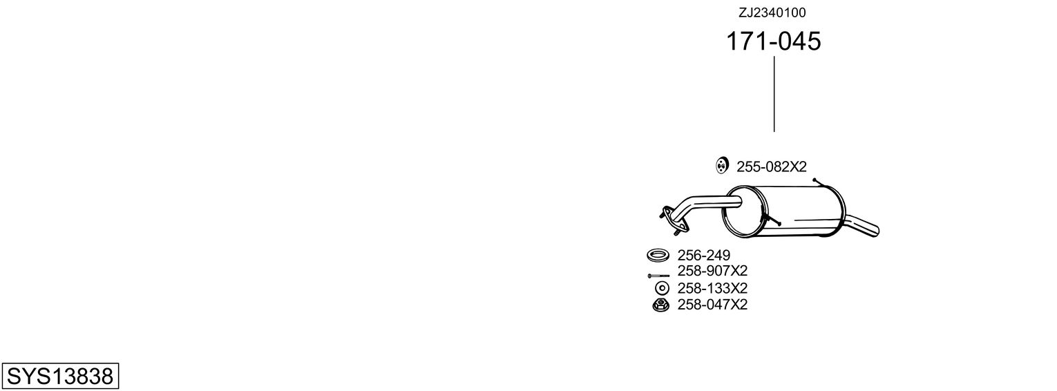 Picture of Exhaust System - BOSAL - SYS13838