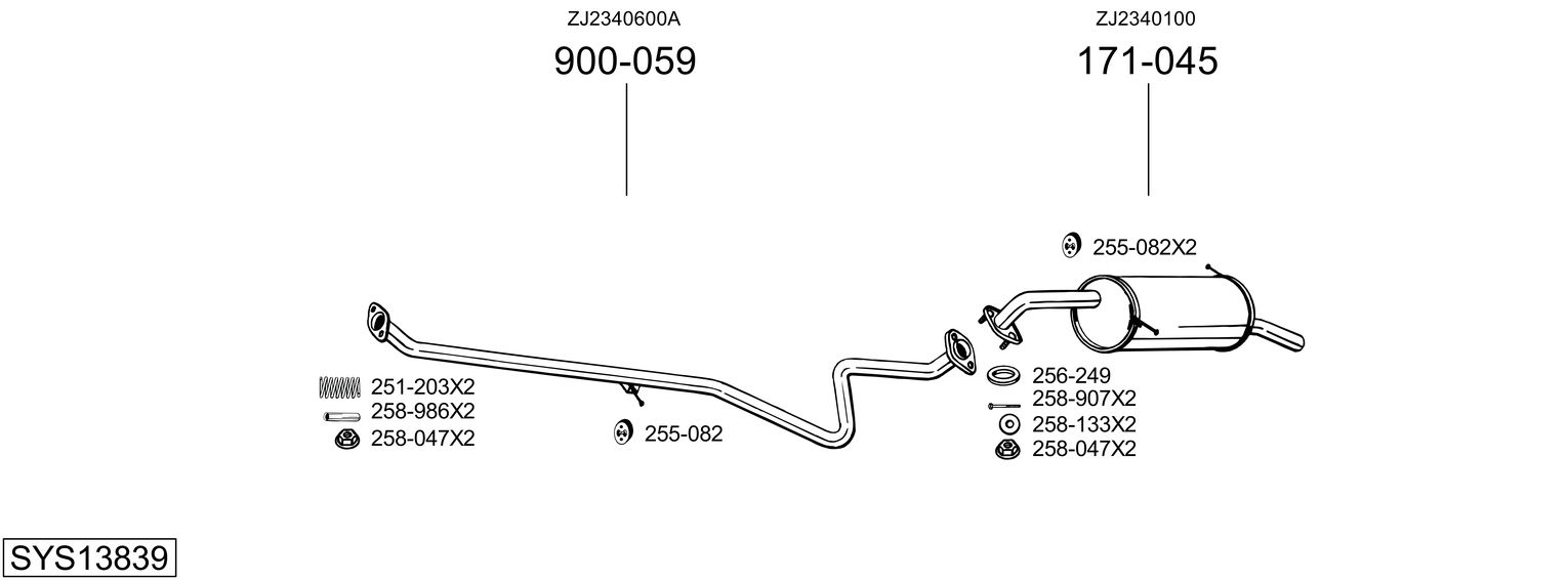 Picture of Exhaust System - BOSAL - SYS13839