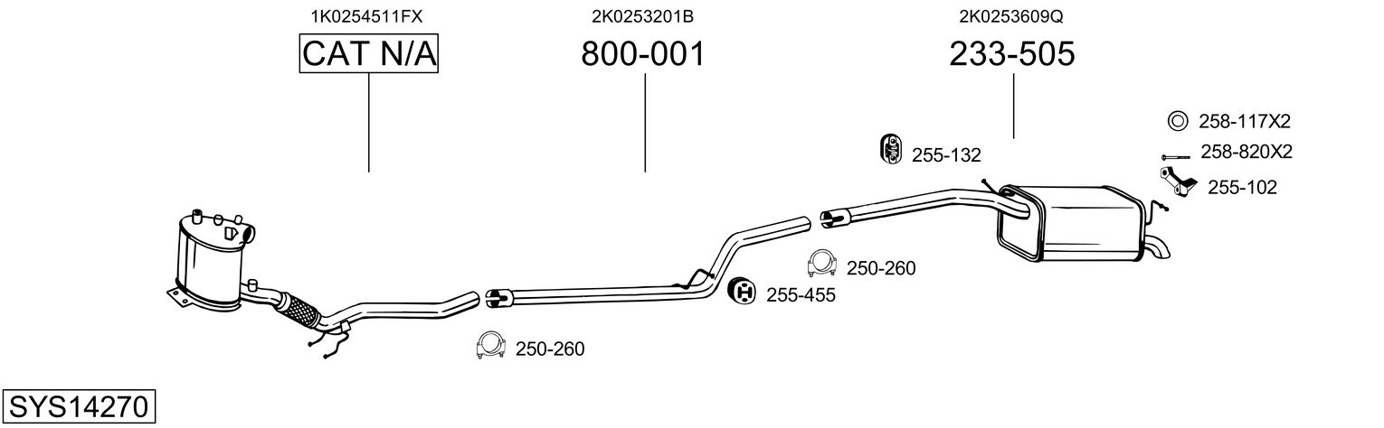 Picture of Exhaust System - BOSAL - SYS14270