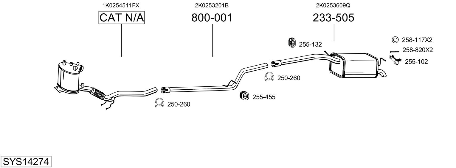 Picture of Exhaust System - BOSAL - SYS14274