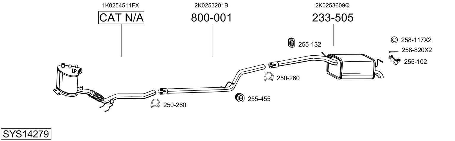 Picture of Exhaust System - BOSAL - SYS14279