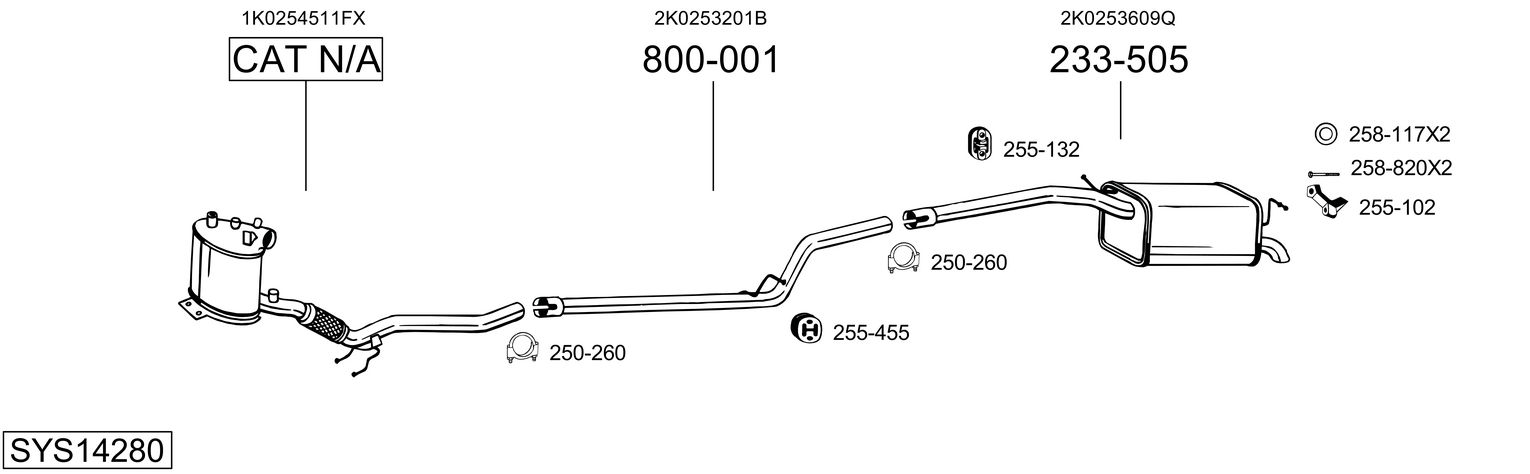 Picture of Exhaust System - BOSAL - SYS14280