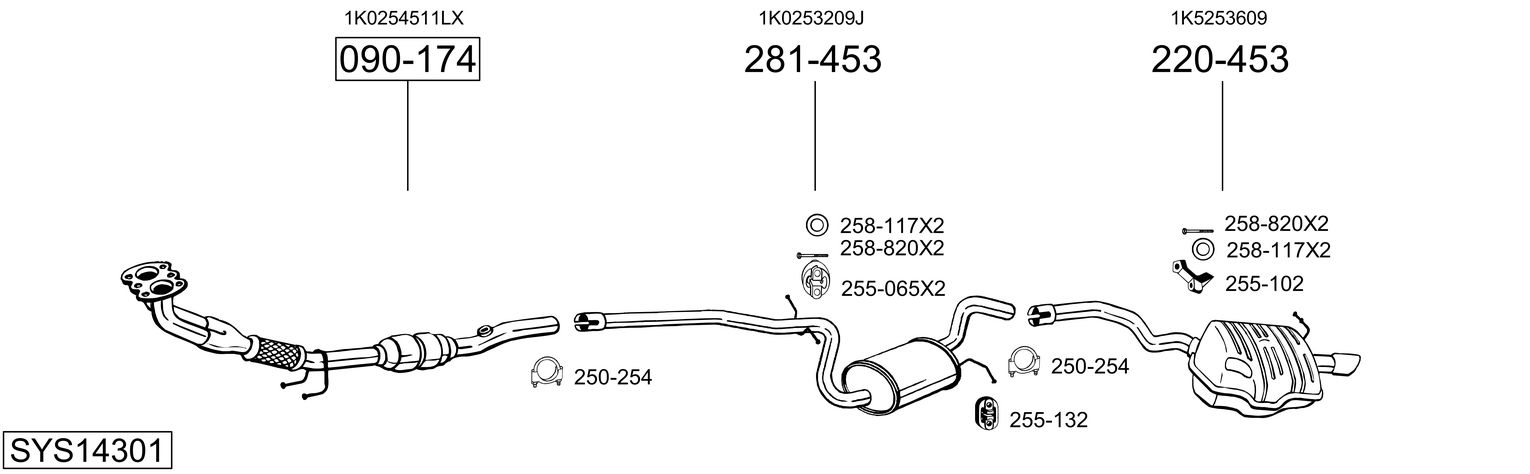 Picture of Exhaust System - BOSAL - SYS14301