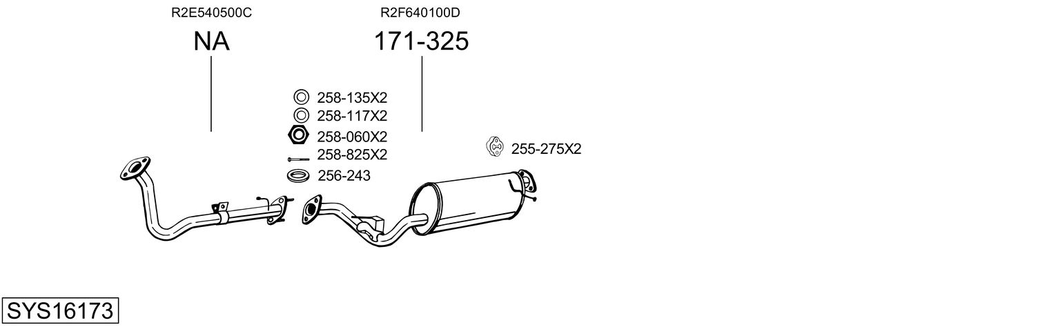 Picture of Exhaust System - BOSAL - SYS16173