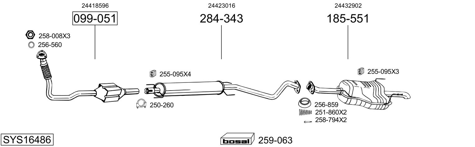 Picture of Exhaust System - BOSAL - SYS16486