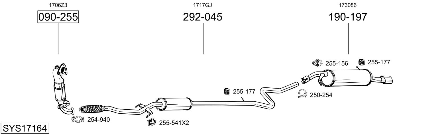 Picture of Exhaust System - BOSAL - SYS17164