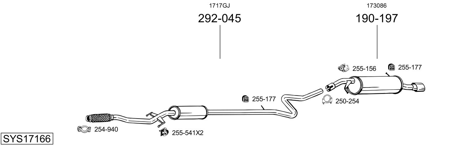 Picture of Exhaust System - BOSAL - SYS17166