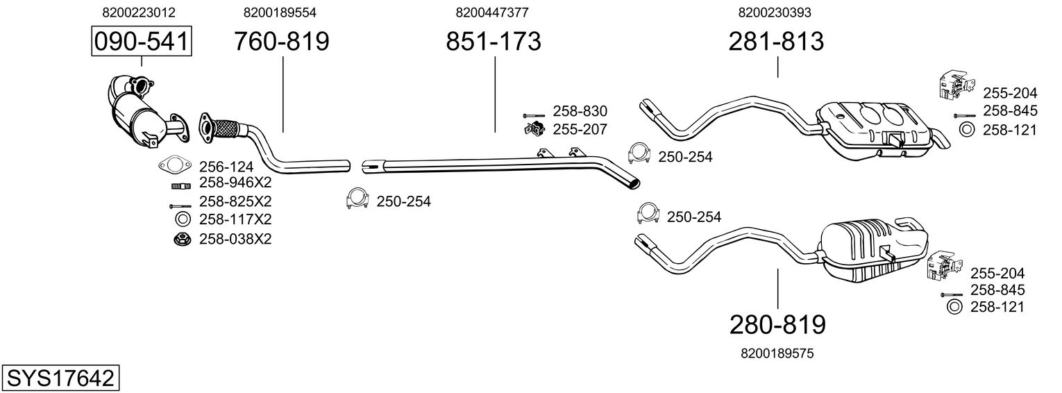 Picture of Exhaust System - BOSAL - SYS17642