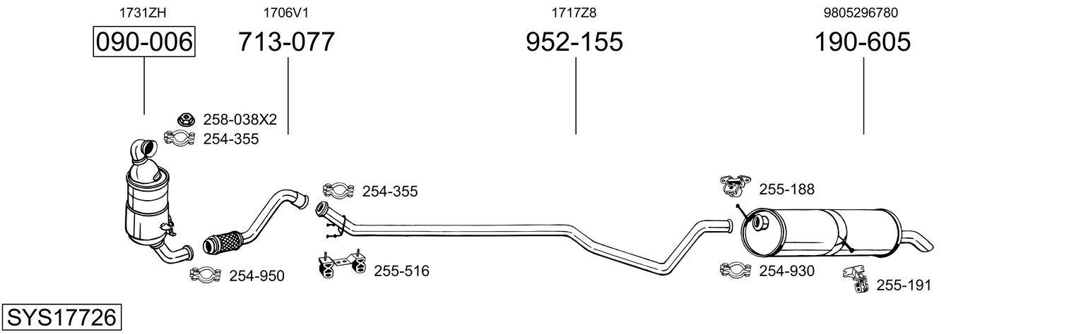 Picture of Exhaust System - BOSAL - SYS17726