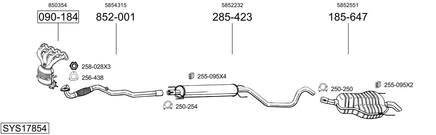 Picture of Exhaust System - BOSAL - SYS17854