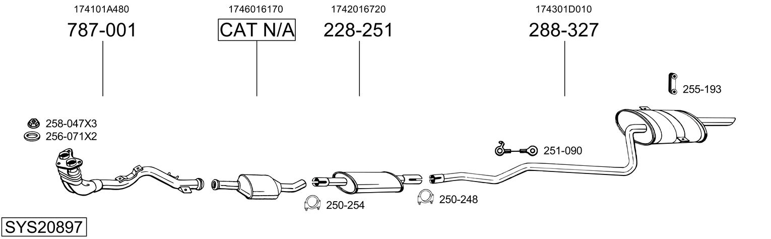 Picture of Exhaust System - BOSAL - SYS20897
