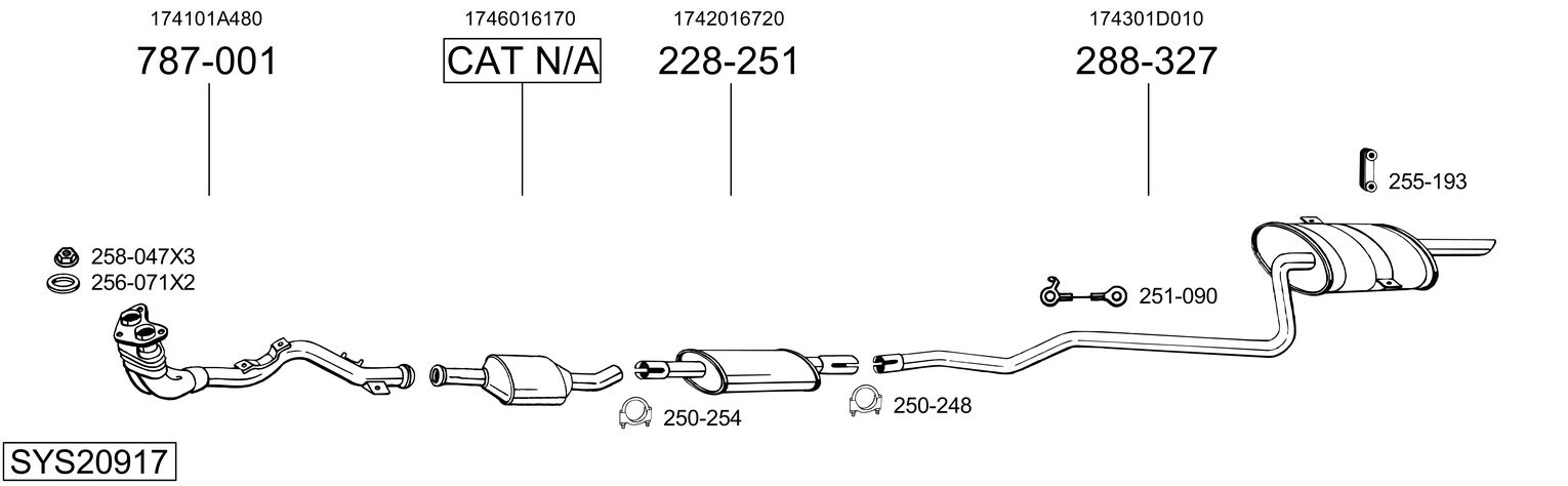 Picture of Exhaust System - BOSAL - SYS20917