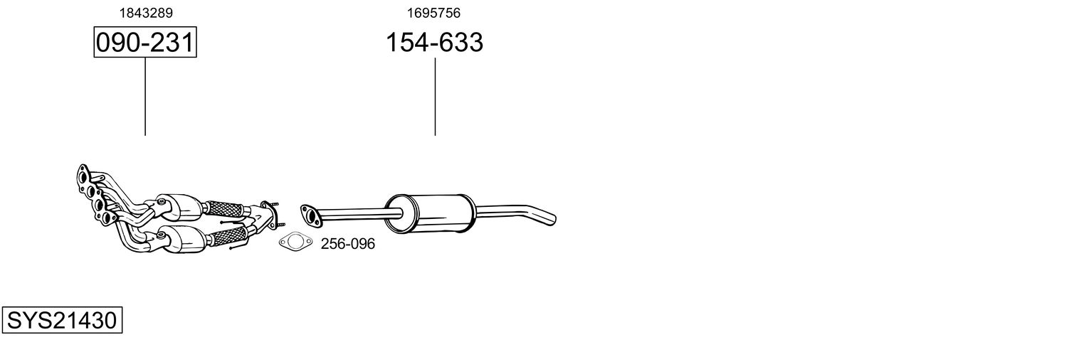 Picture of Exhaust System - BOSAL - SYS21430