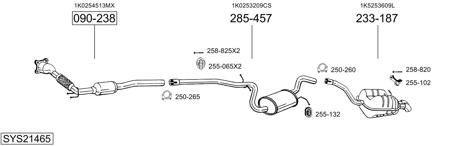 Picture of Exhaust System - BOSAL - SYS21465