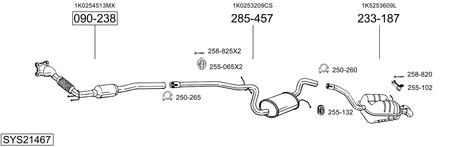 Picture of Exhaust System - BOSAL - SYS21467