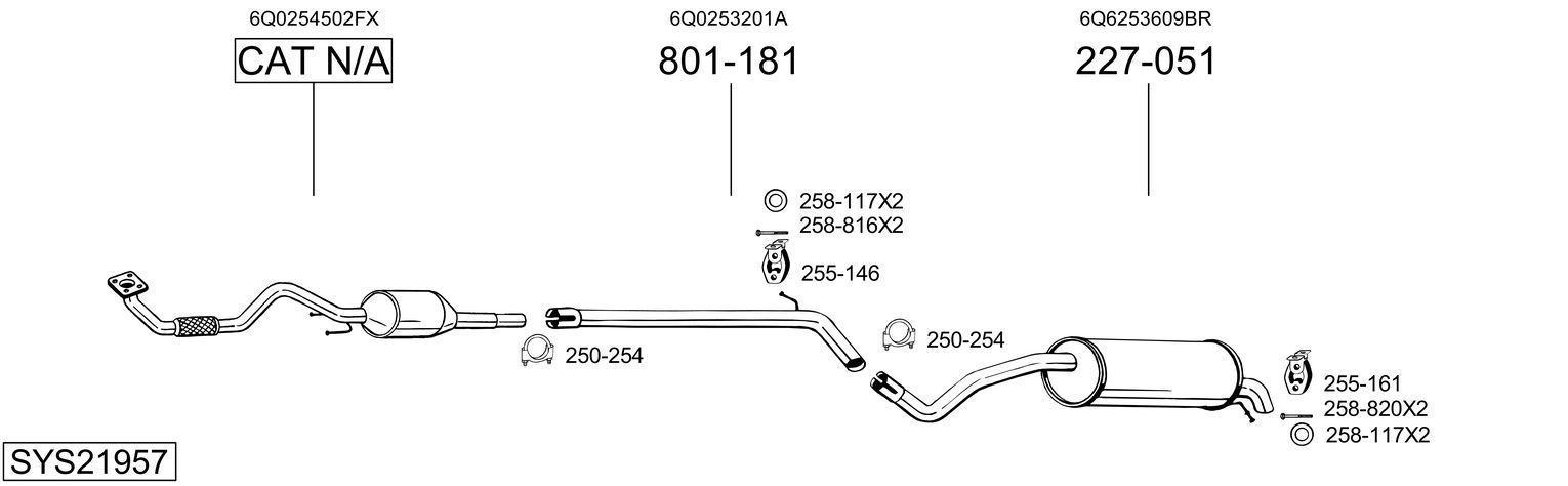 Picture of Exhaust System - BOSAL - SYS21957