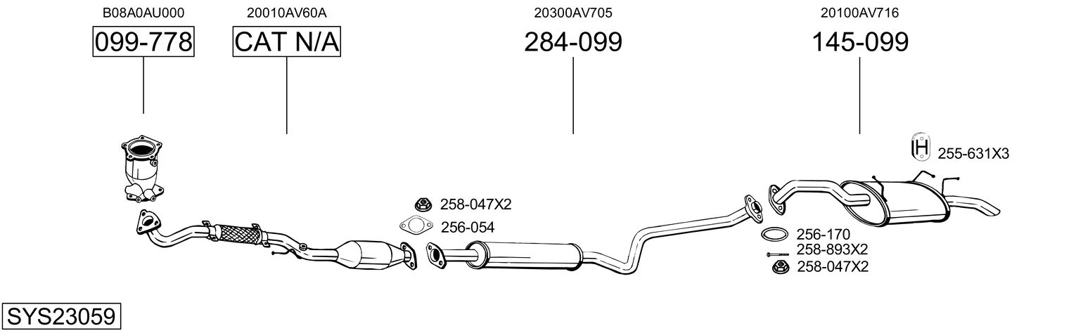 Picture of Exhaust System - BOSAL - SYS23059