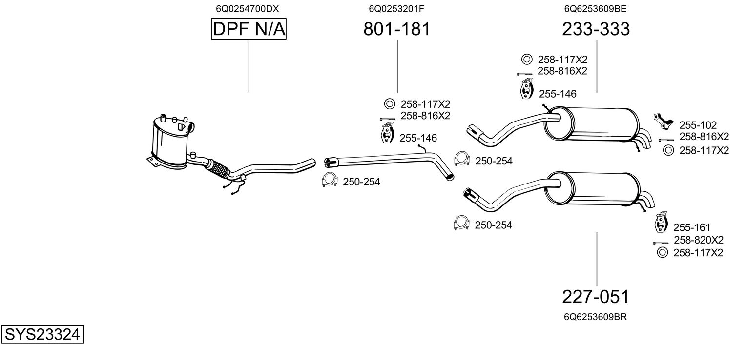 Picture of Exhaust System - BOSAL - SYS23324