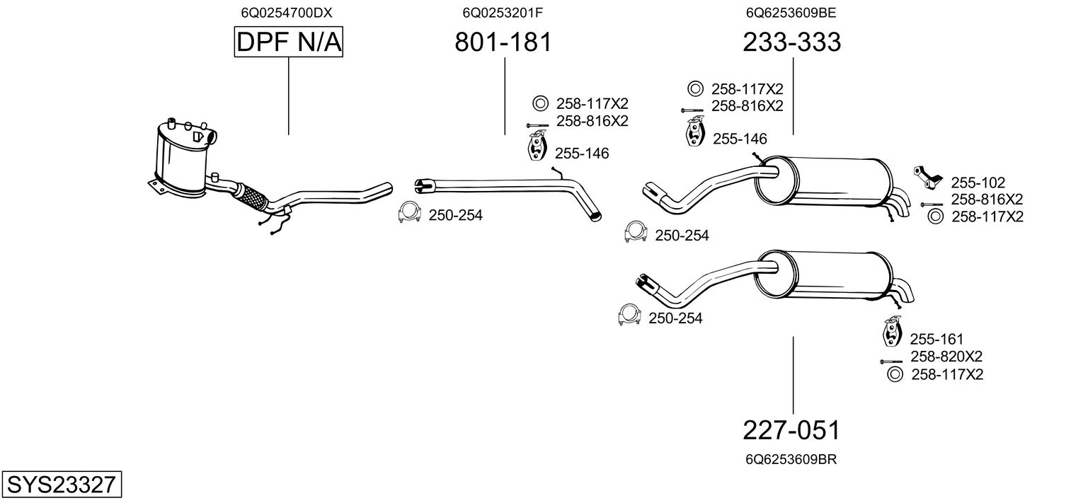 Picture of Exhaust System - BOSAL - SYS23327