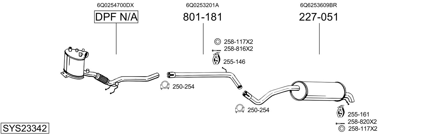 Picture of Exhaust System - BOSAL - SYS23342