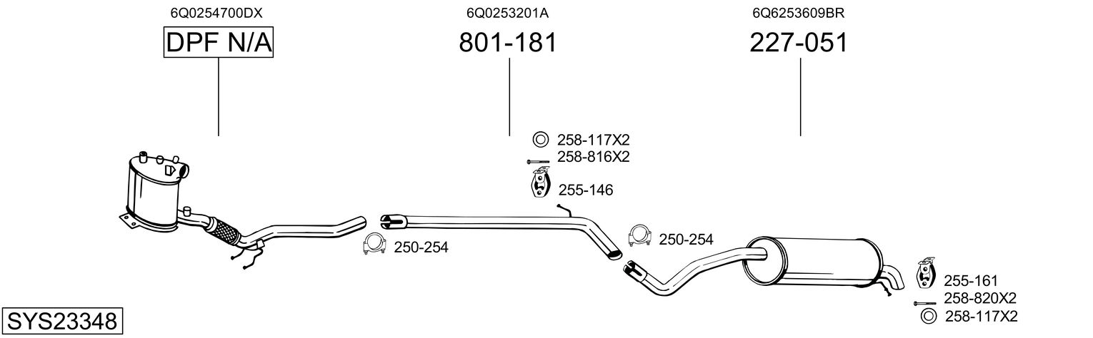 Picture of Exhaust System - BOSAL - SYS23348