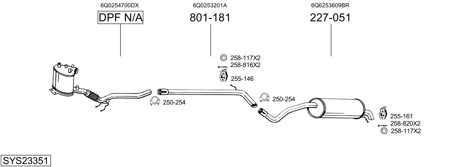 Picture of Exhaust System - BOSAL - SYS23351