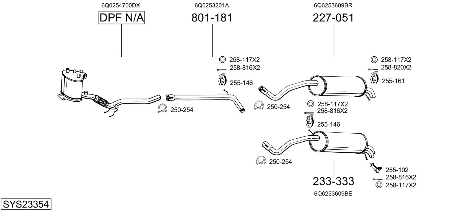 Picture of Exhaust System - BOSAL - SYS23354