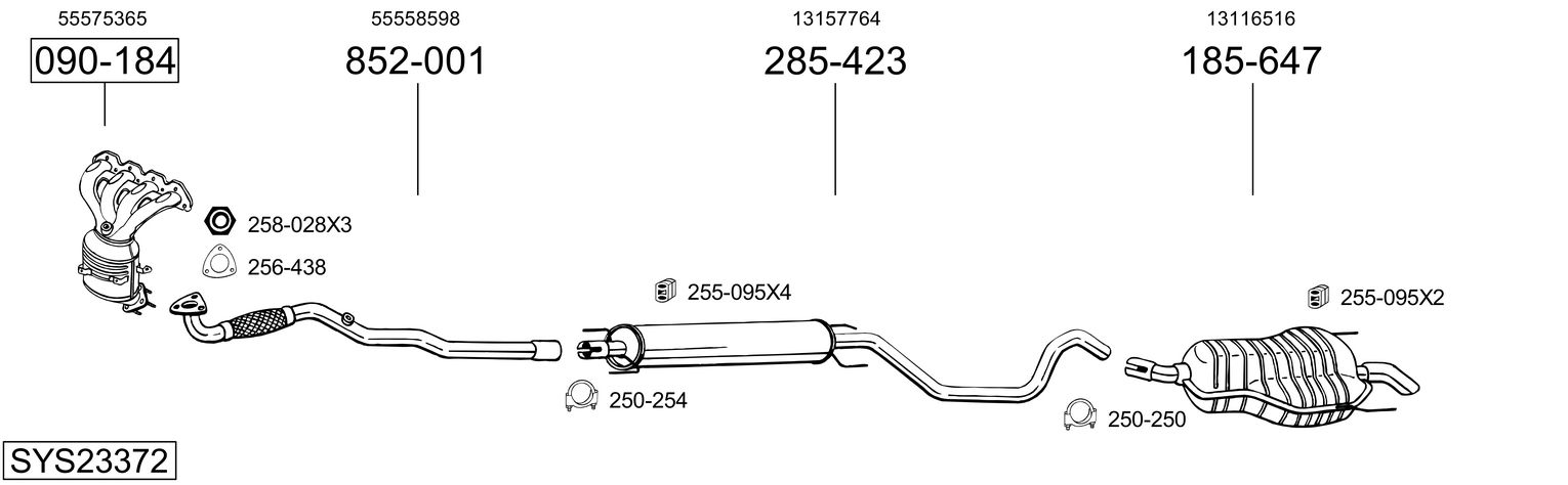 Picture of Exhaust System - BOSAL - SYS23372