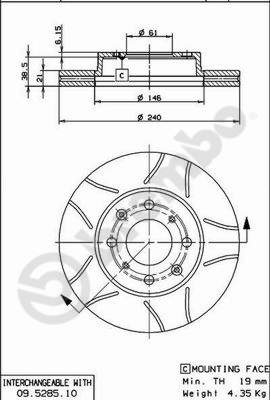 PREDNJI KOČIONI DISKOVI - BREMBO - 09.5285.75