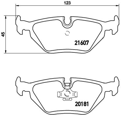 ZADNJE KOČIONE PLOČICE - BREMBO - P 06 013