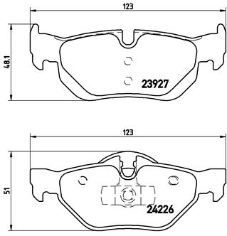 ZADNJE KOČIONE PLOČICE - BREMBO - P 06 038