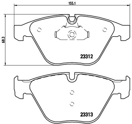 PREDNJE KOČIONE PLOČICE - BREMBO - P 06 054