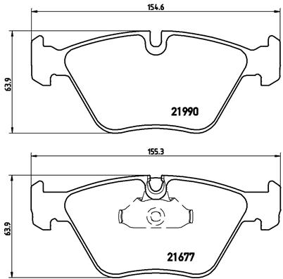 Slika BREMBO - P 06 065 - Komplet pločica, disk-kočnica (Kočioni uređaj)