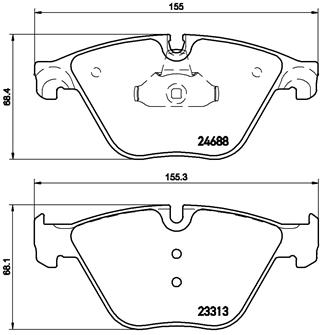 PREDNJE KOČIONE PLOČICE - BREMBO - P 06 074