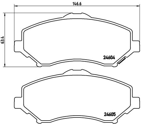 PREDNJE KOČIONE PLOČICE - BREMBO - P 11 025
