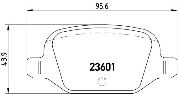 Slika BREMBO - P 23 064 - Komplet pločica, disk-kočnica (Kočioni uređaj)