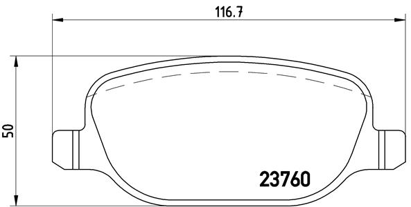 ZADNJE KOČIONE PLOČICE - BREMBO - P 23 089