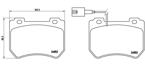 PREDNJE KOČIONE PLOČICE - BREMBO - P 23 129