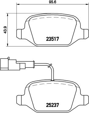 ZADNJE KOČIONE PLOČICE - BREMBO - P 23 131