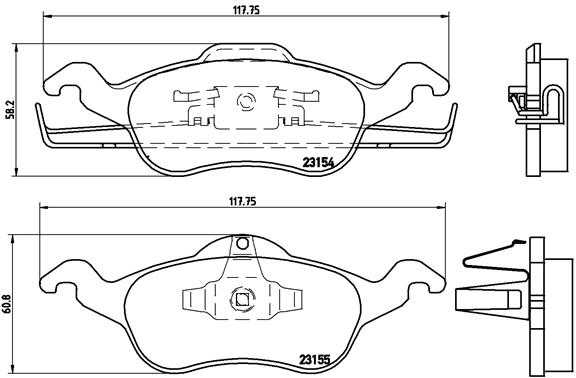 PREDNJE KOČIONE PLOČICE - BREMBO - P 24 046