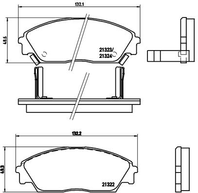 PREDNJE KOČIONE PLOČICE - BREMBO - P 28 016